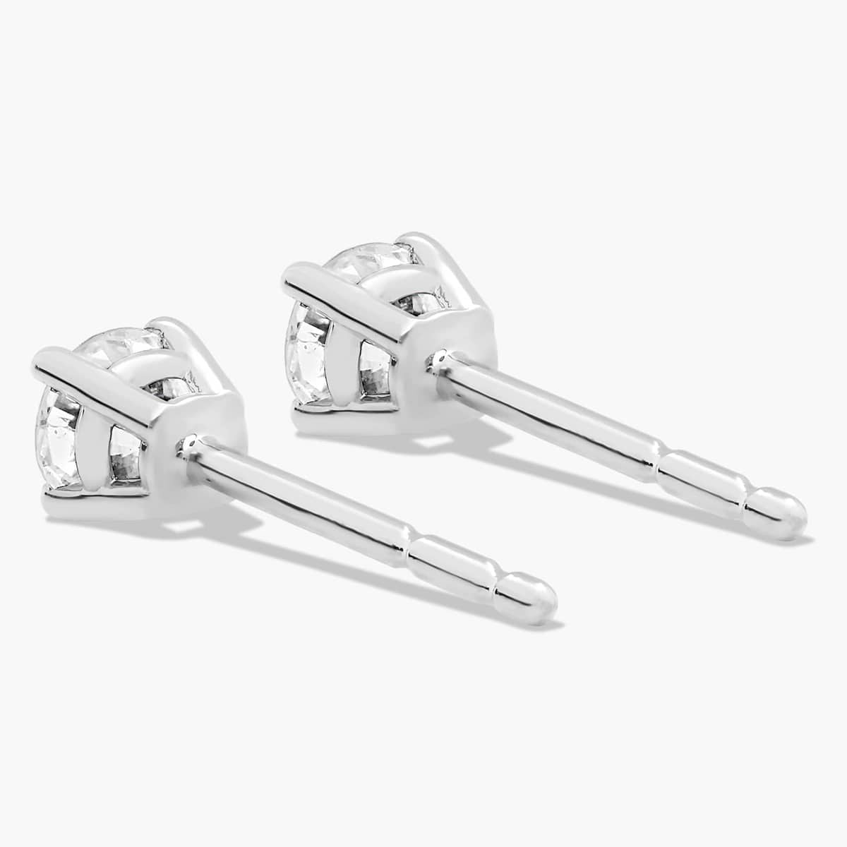 Lab-Grown Diamond Stud Earrings in 14K Gold Over Sterling Silver