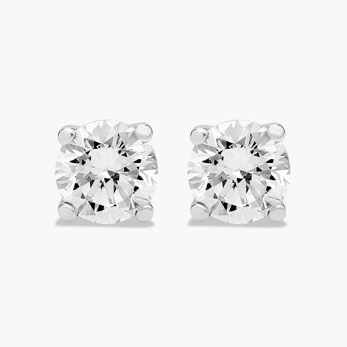 Lab-Grown Diamond Stud Earrings in 14K Gold Over Sterling Silver