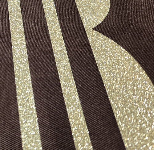 Drawstring Bag Mocha & Light Gold