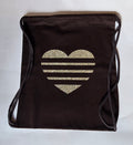 Drawstring Bag Mocha & Light Gold