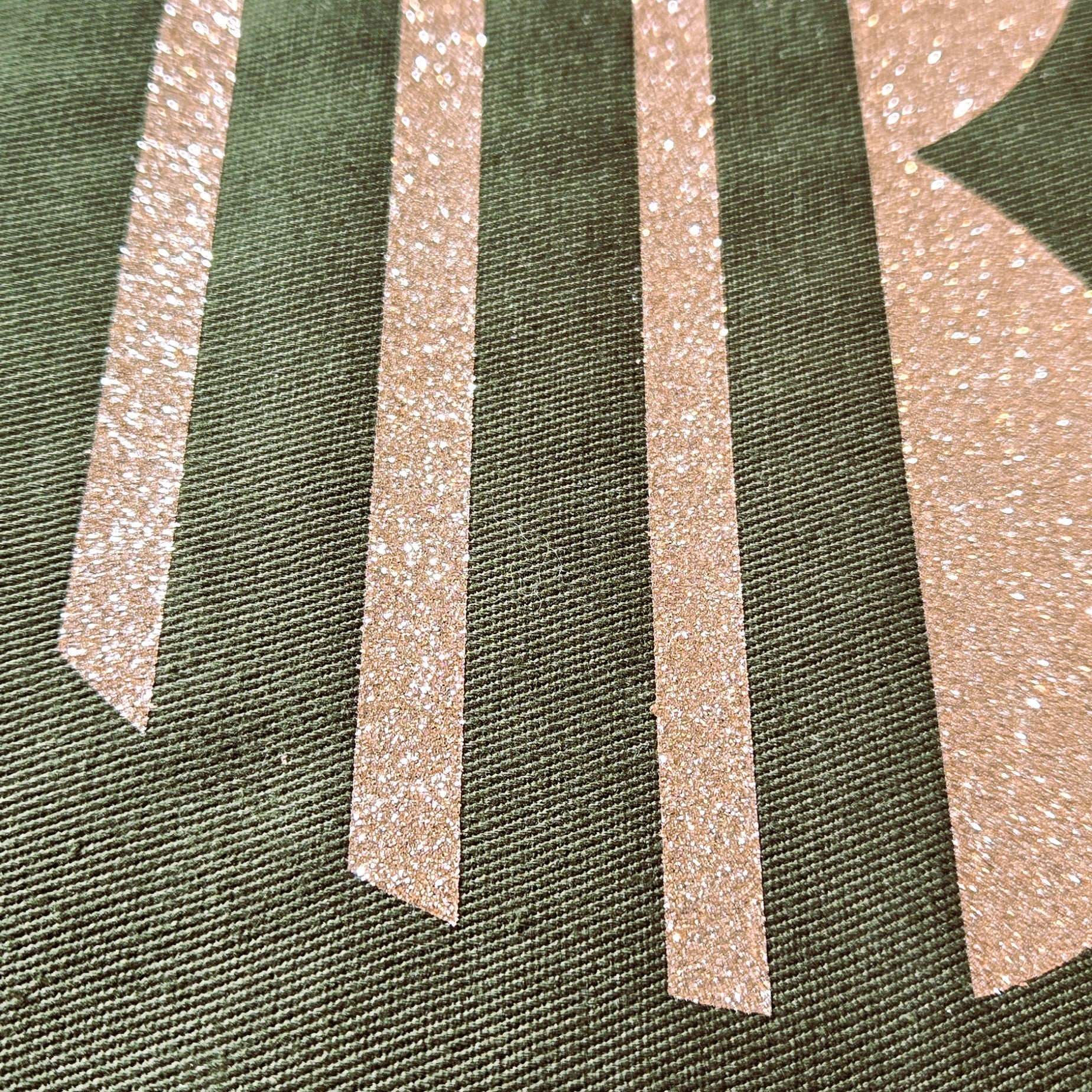 Drawstring Bag Hunter Green & Rose Gold